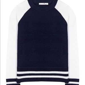 Rag & Bone Navy Baseball Tee Sweater